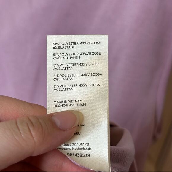 Free People Lilac Purple Amelie Mock Neck Cowl Back Mini Dress Sz S Chic Glam - Picture 9 of 9